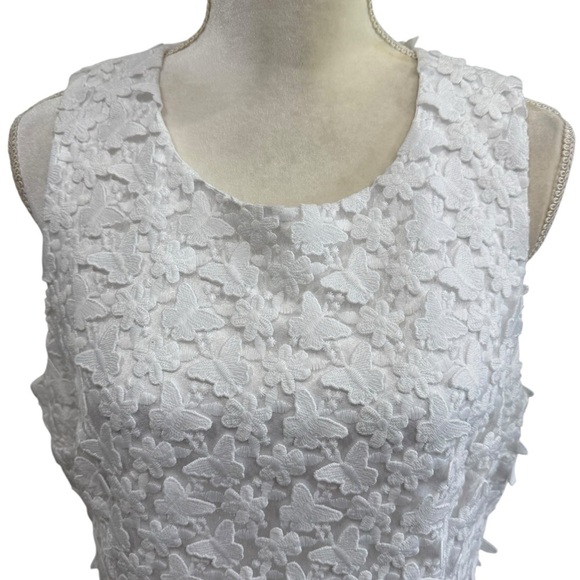 Lilly Pulitzer Mila Women’s Size 14 Lace Shift White Butterfly Garden 3D NWT - Picture 2 of 13